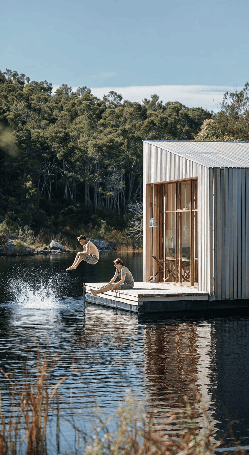 Minimalist houseboat concept
